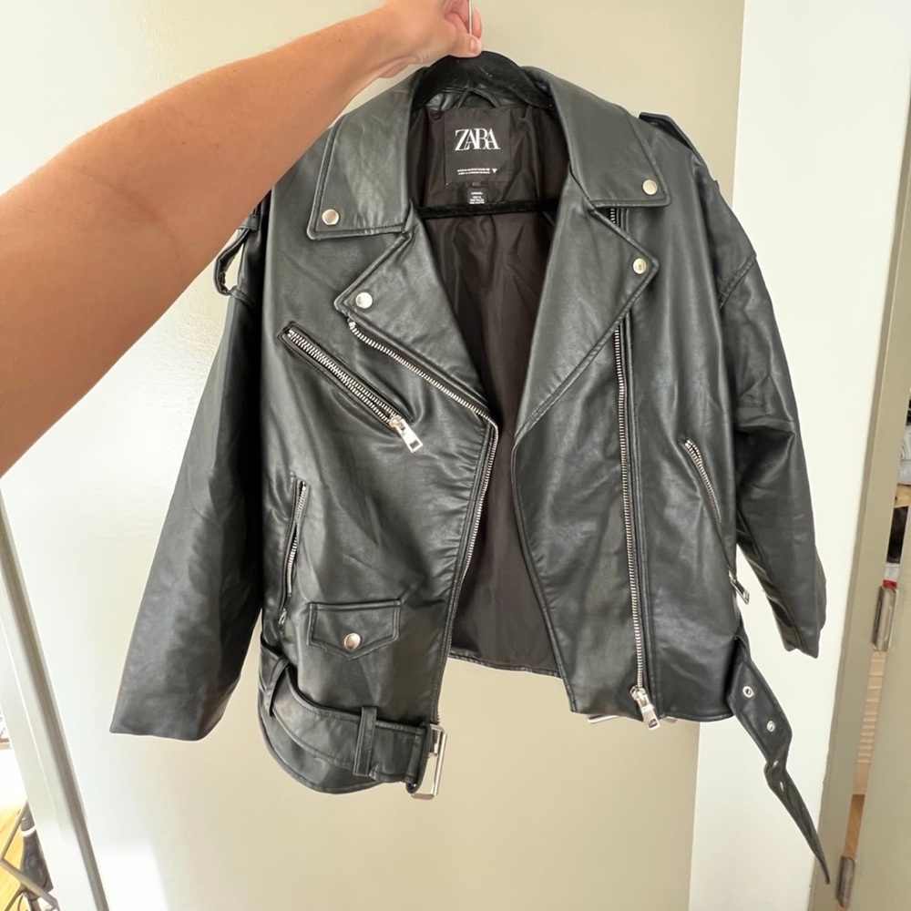 Zara leather jacket